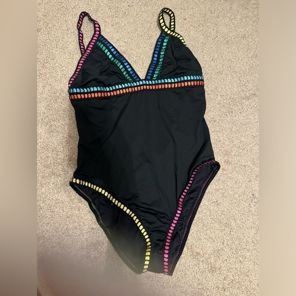 Blanca black and multicolor one piece swimsuit size 10 - Picture 1 of 9
